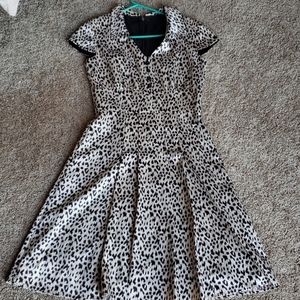 Rockabilly Leopard Print Dress S M